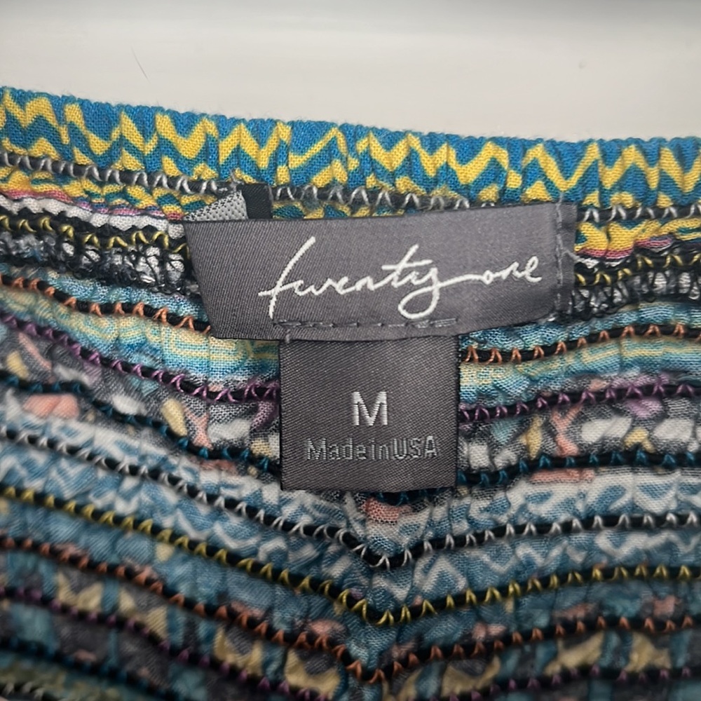 Y2K forever 21 tribal aztec print mini dress sz M